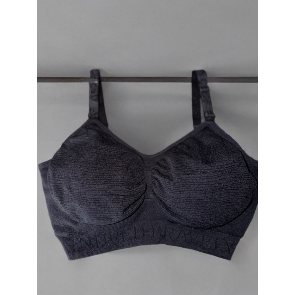 Kindred Bravely Black Seamless Nursing Bra Medium Busty Wireless Maternity Bra
